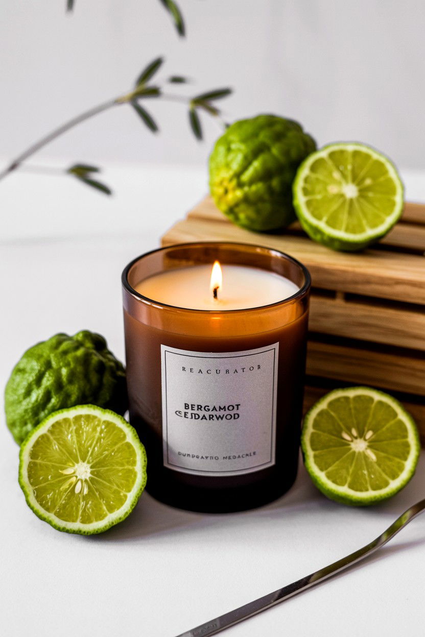 Bergamot Cedarwood Masculine Candle - 25 Valentine's Day Scented Candle Ideas