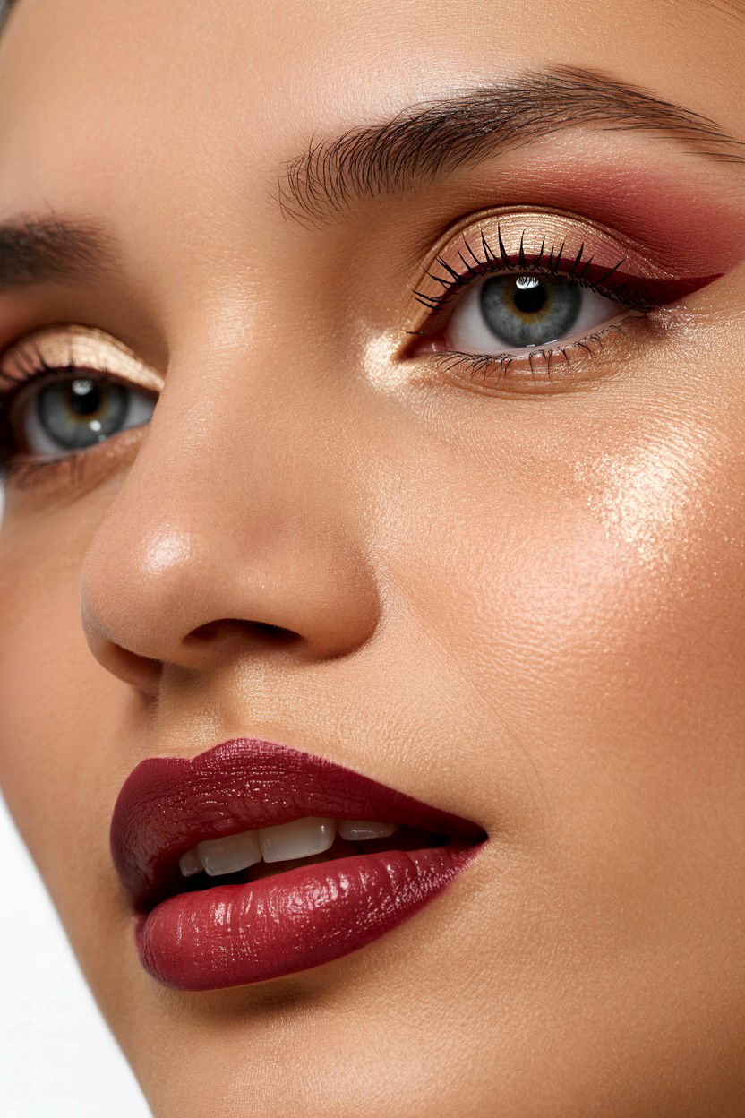 Berry Lips - 25 Valentine's Day Makeup for Beginners