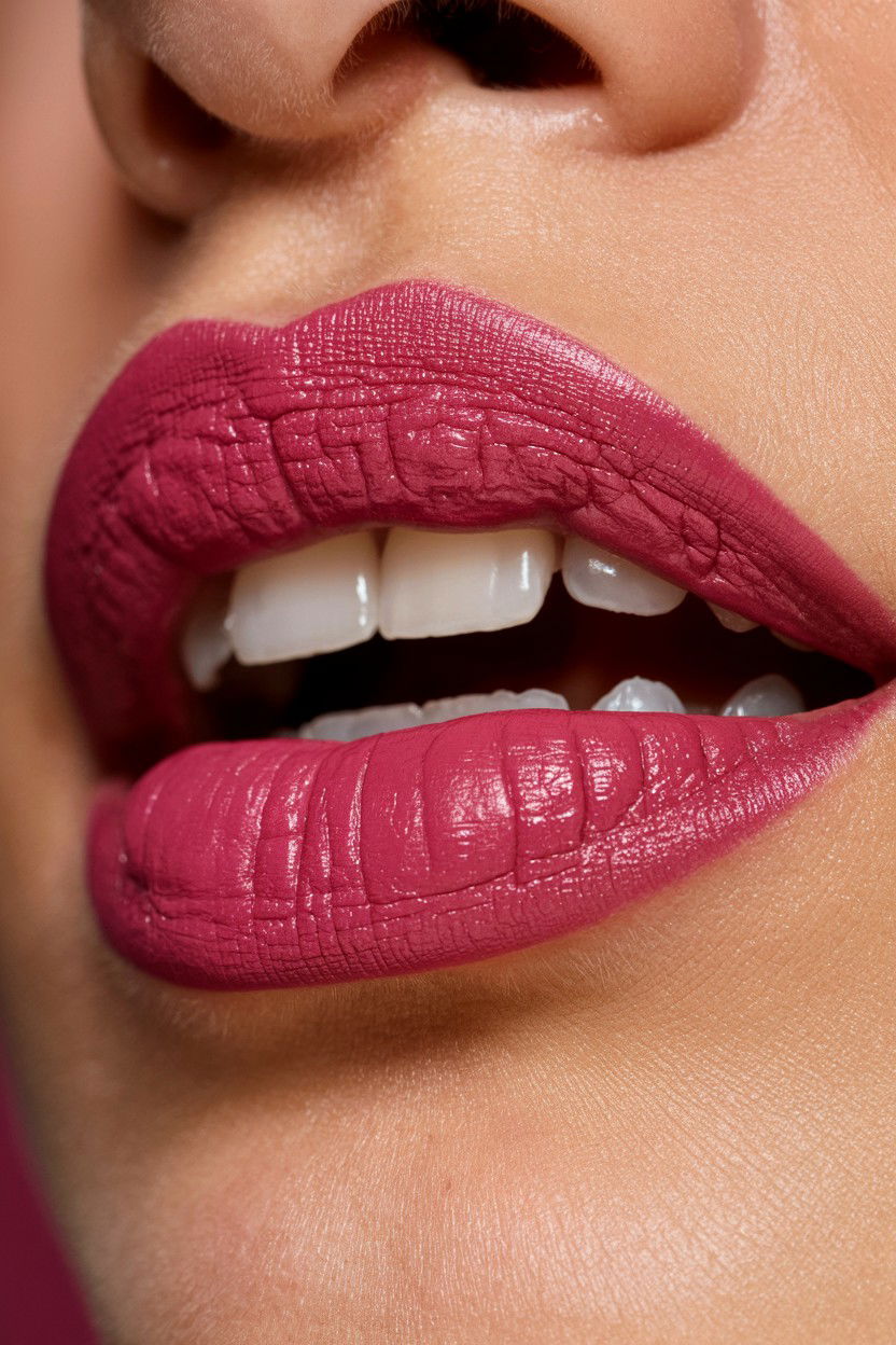Berry Pink Lipstick - 25 Pink Valentine's Day Makeup Looks