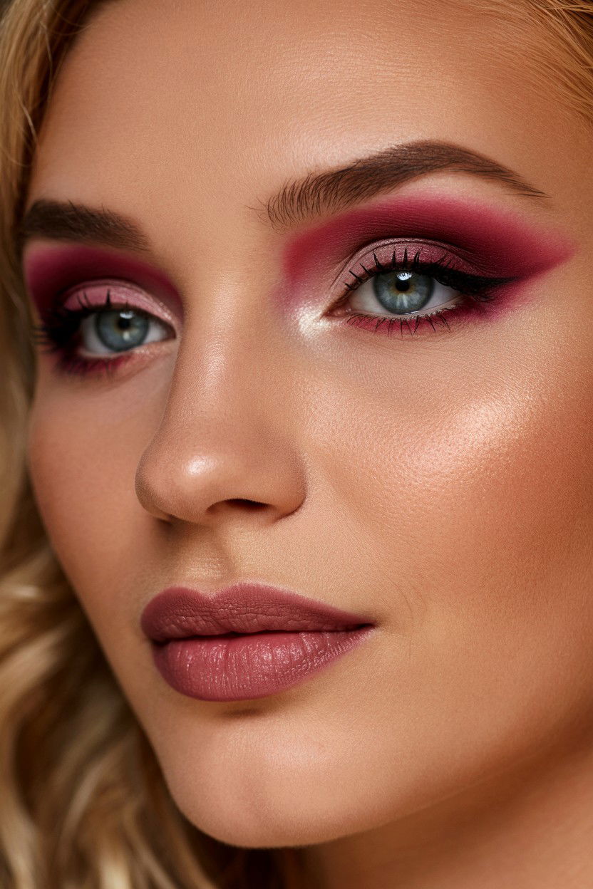 Berry Smokey Eye Tutorial - 25 Valentine's Day Makeup Tutorials