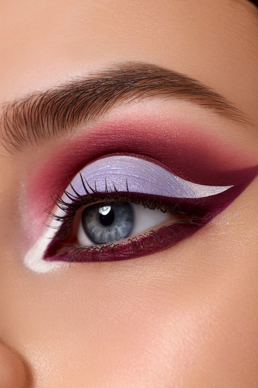 Berry Toned Crease - 25 Valentine's Day Doe Eye Makeup