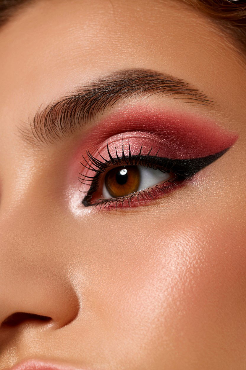 Berry Toned Eyeshadow - 25 Valentine's Day Makeup for Brown Eyes