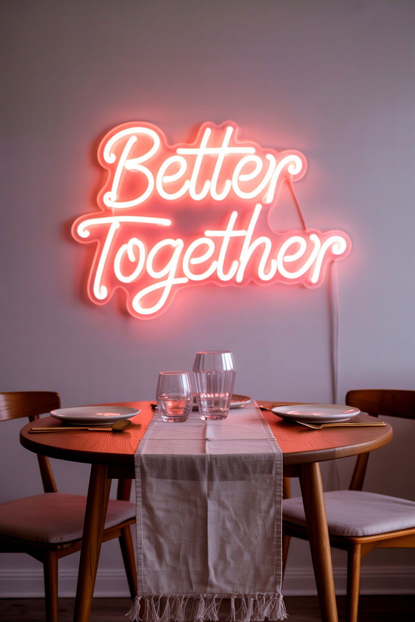 Better Together Neon Sign - 25 Valentine's Day Neon Sign Ideas