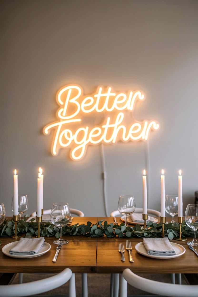 Better Together Neon Sign - 25 Valentine's Day LED Sign Ideas