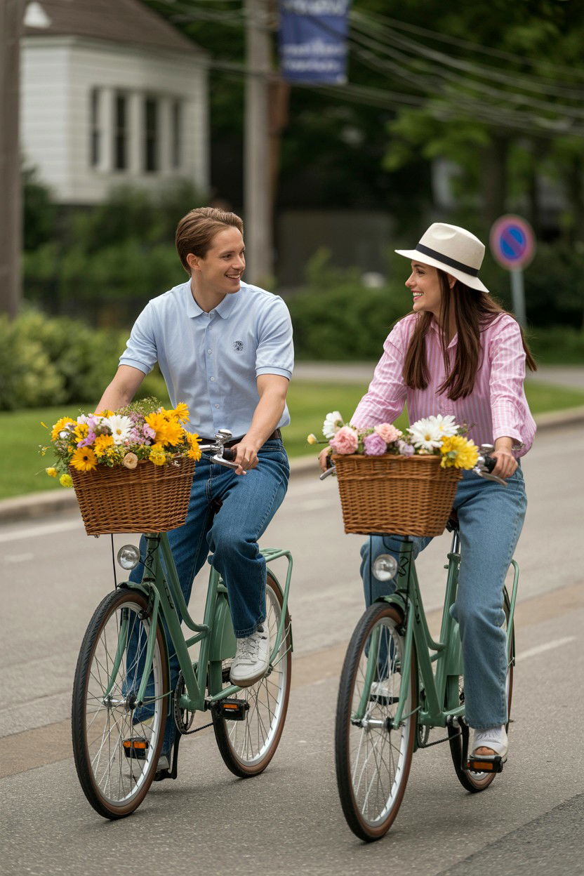 Bicycle Ride For Two - 25 Valentine's Day Outdoor Photo Ideas