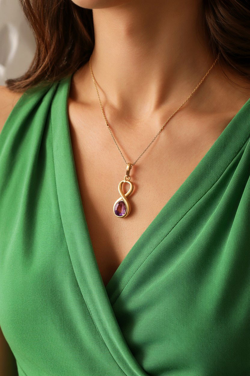 Birthstone infinity necklace - 25 Valentine's Day Infinity Jewelry Ideas