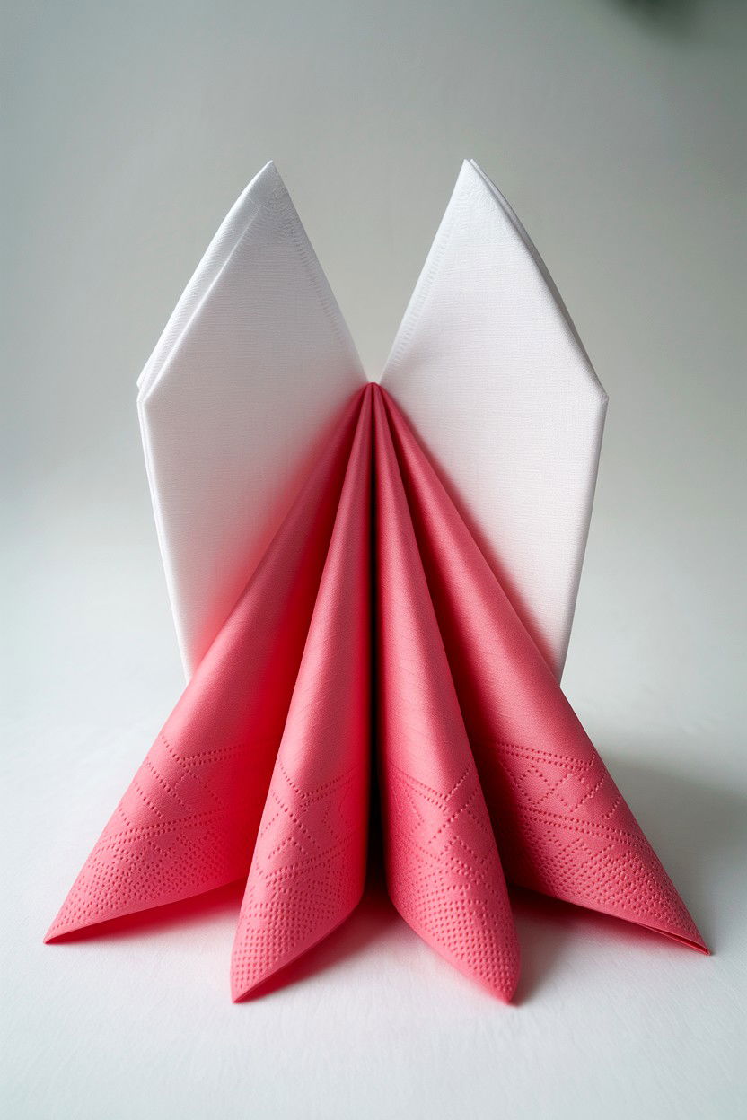 Bishop Hat Napkin - 25 Valentine's Day Napkin Folding Ideas