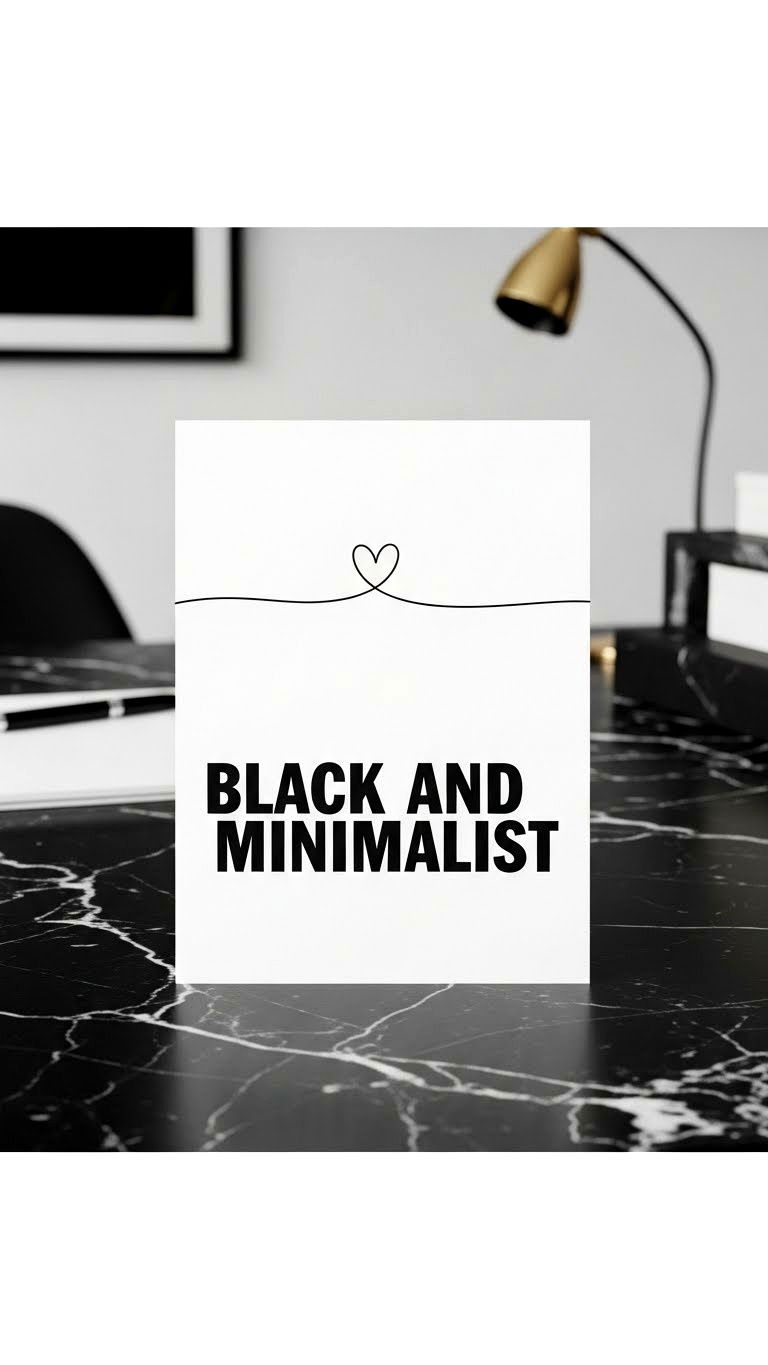 Black And White Minimalist Card - 25 valentine's day card designs
