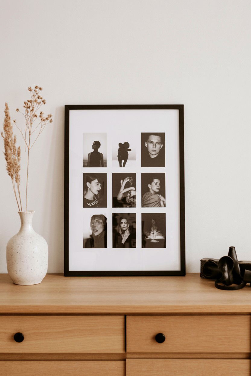 Black And White Minimalist Frame - 25 Valentine's Day Photo Collage Ideas