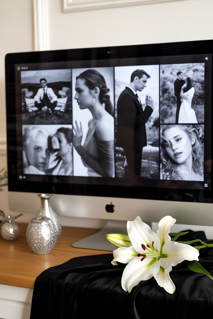 Black And White Romantic Slideshow - 25 Valentine's Day Slideshow Ideas
