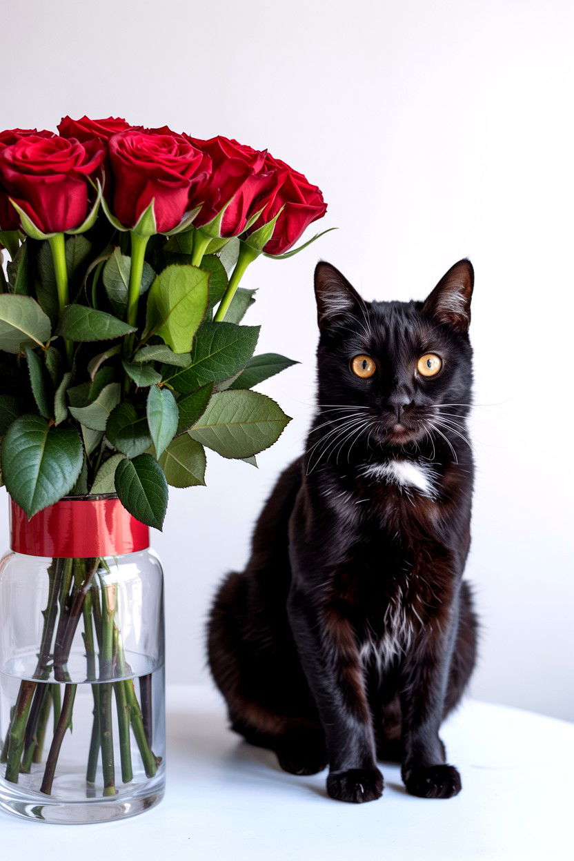 Black Cat Valentine - 25 Valentine's Day Pet Card Ideas