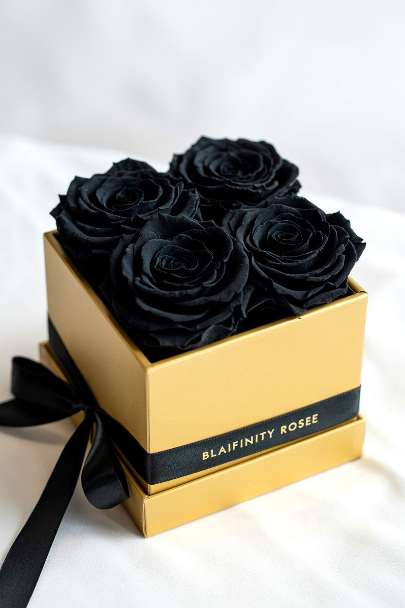 Black Infinity Rose Gift - 25 Valentine's Day Infinity Rose Ideas