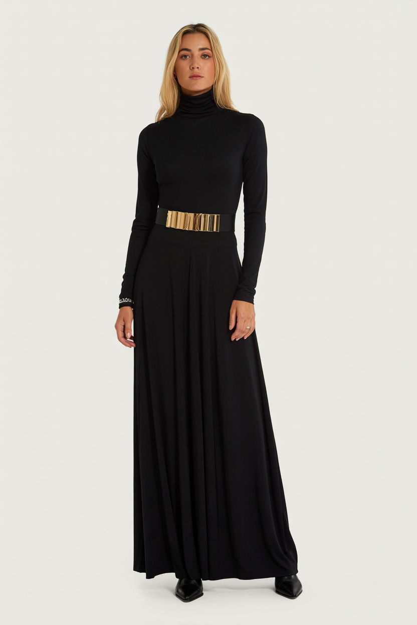 Black Long Sleeve Maxi Dress - 25 Valentine's Day Maxi Dress Ideas