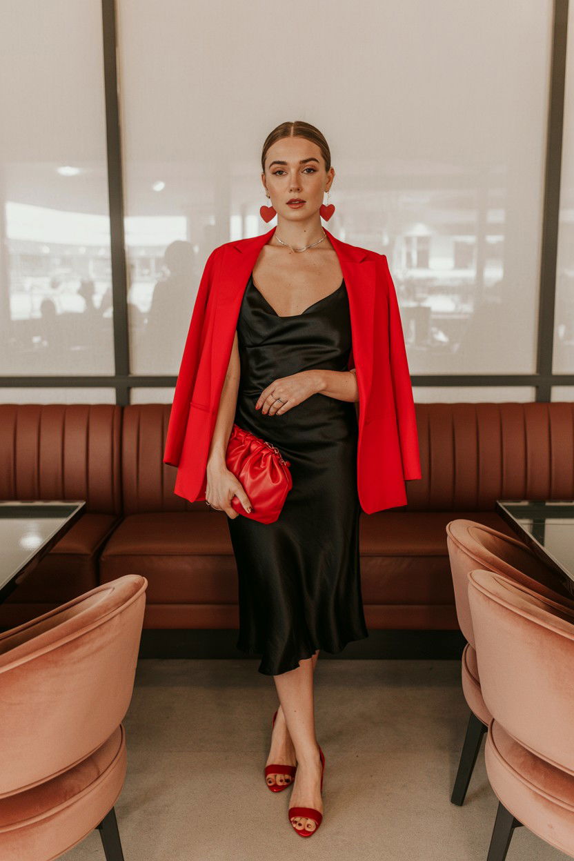 Black Slip Dress - 25 Cheap Valentine's Day Outfit Ideas