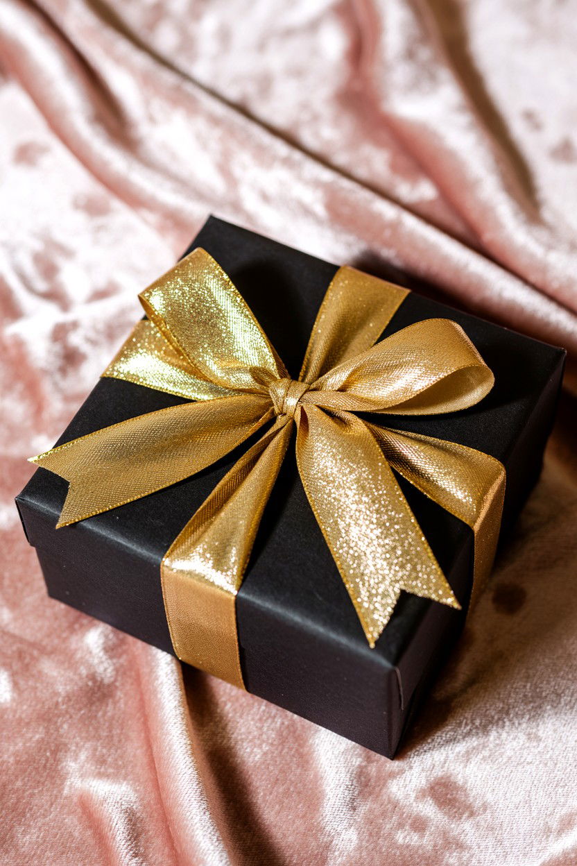 Black and Gold Theme - 25 Valentine's Day Gift Wrapping Ideas