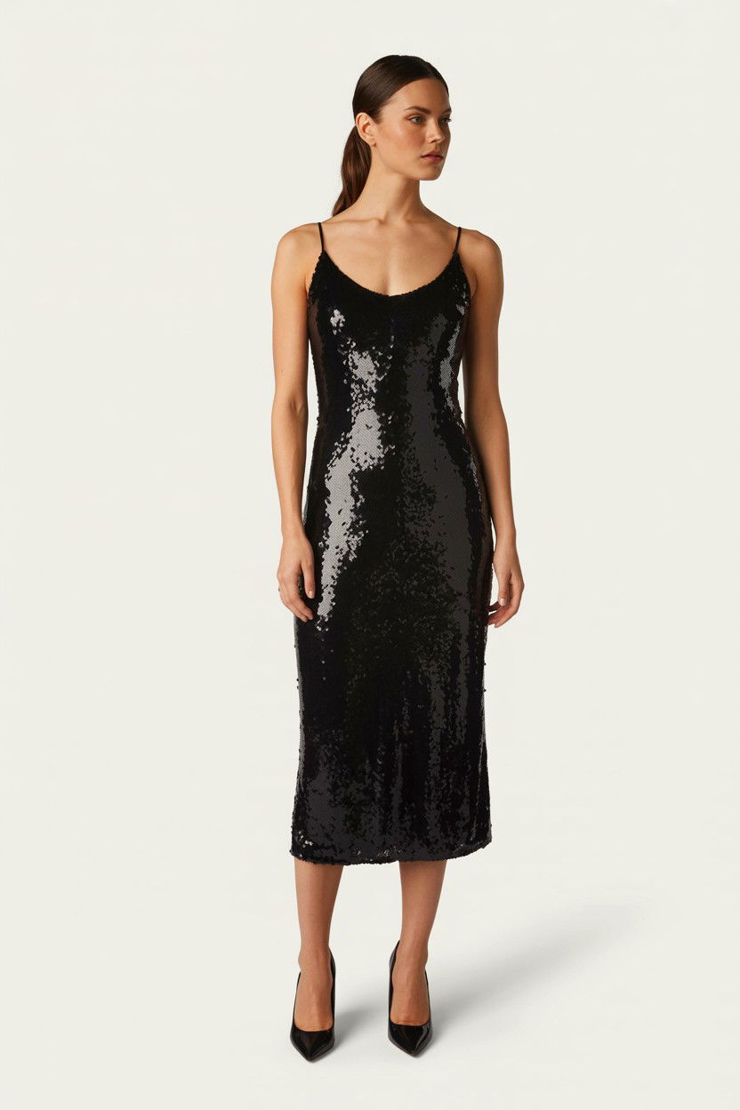 Black sequin dress - 25 Valentine's Day Night Out Outfits