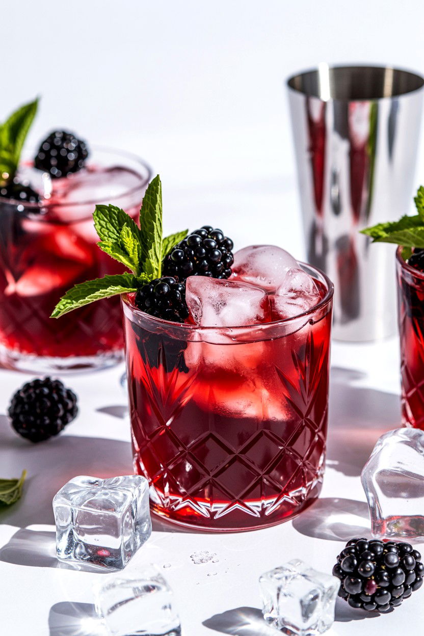 Blackberry Rum Bramble - 25 Valentine's Day Rum Cocktails