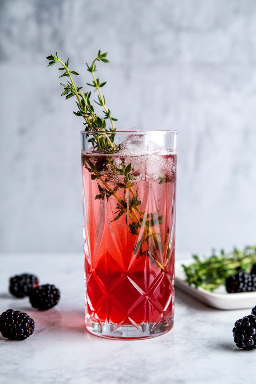 Blackberry Thyme Sparkler - 25 Valentine's Day Fancy Drink Ideas