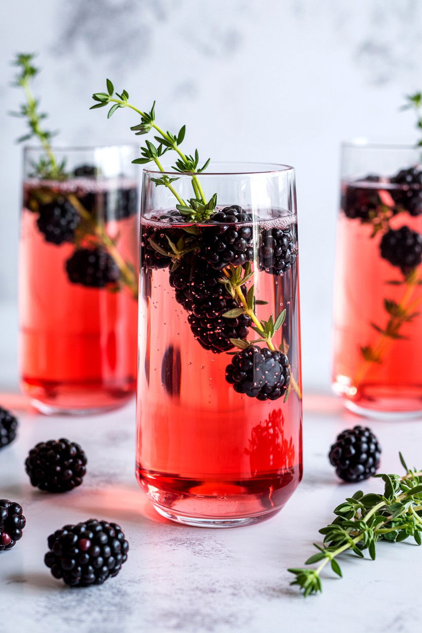 Blackberry Thyme Sparkler - 25 Valentine's Day Champagne Cocktails