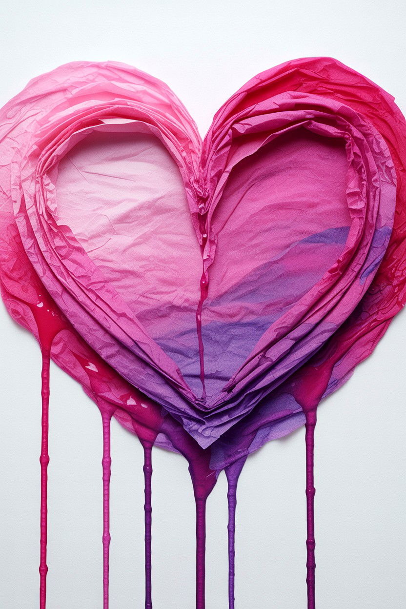 Bleeding Tissue Paper Art - 25 Valentine's Day Tissue Paper Ideas