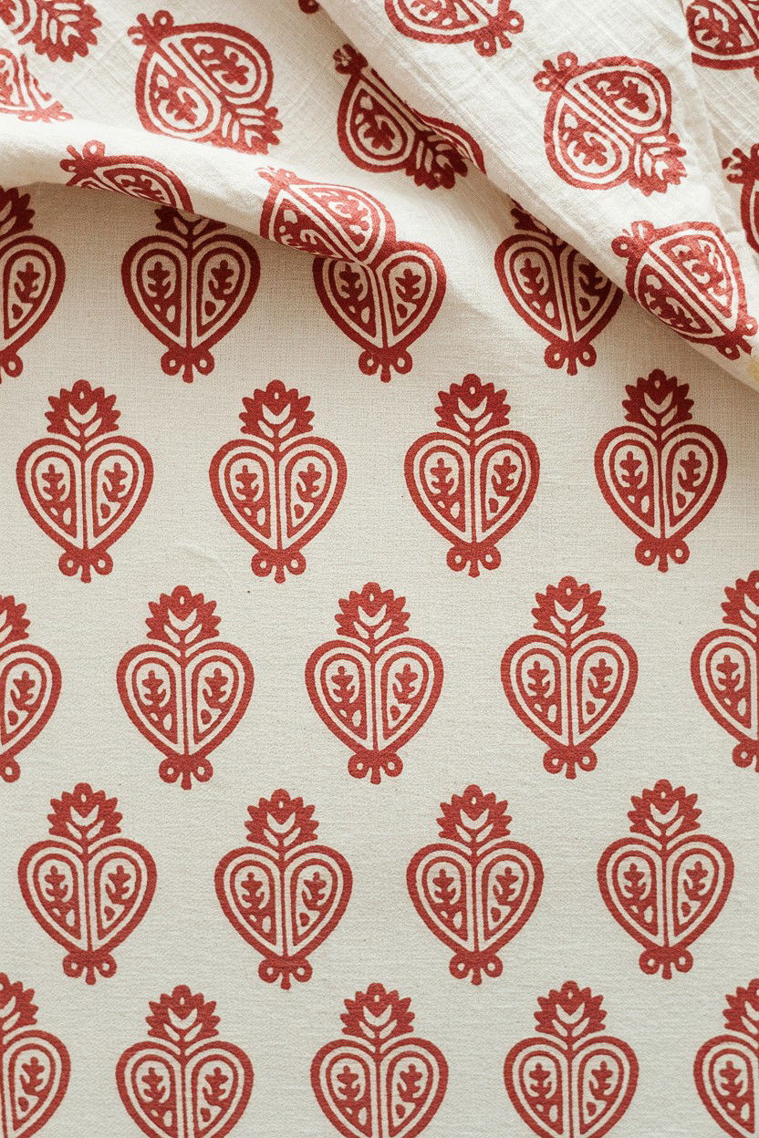 Block Printing Fabric - 25 Valentine's Day Art Class Ideas