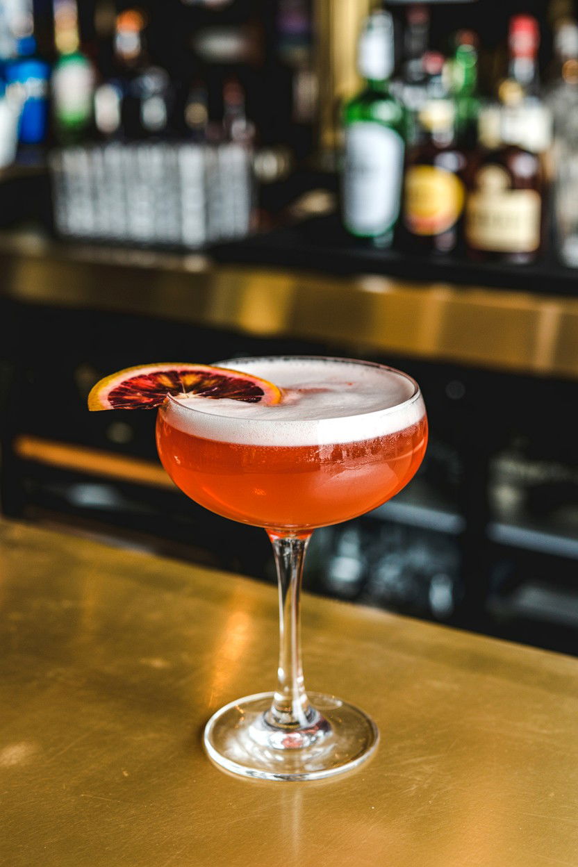 Blood Orange Gin Fizz - 25 Valentine's Day Red Drink Ideas