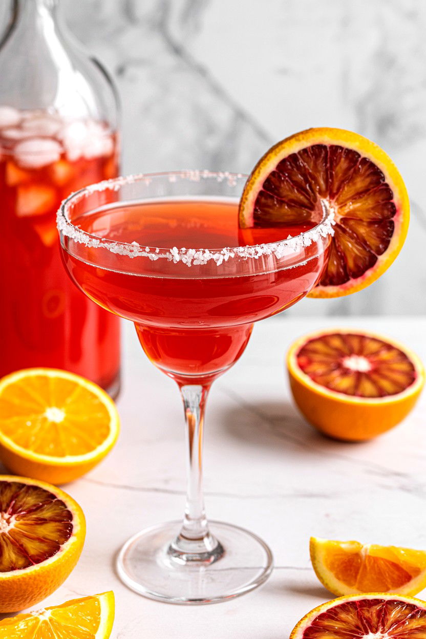 Blood Orange Margarita - 25 Valentine's Day Cocktail Recipes