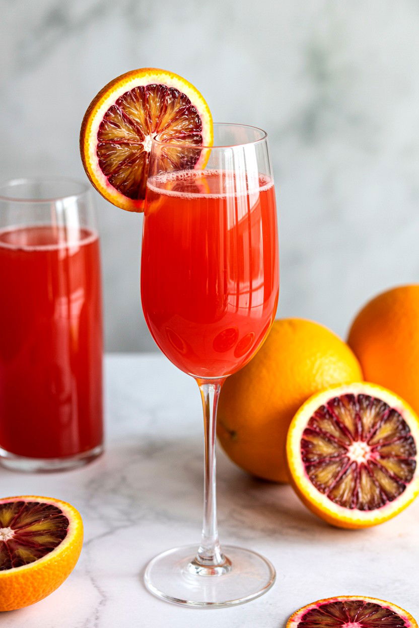 Blood Orange Mimosa - 25 Valentine's Day Champagne Cocktails