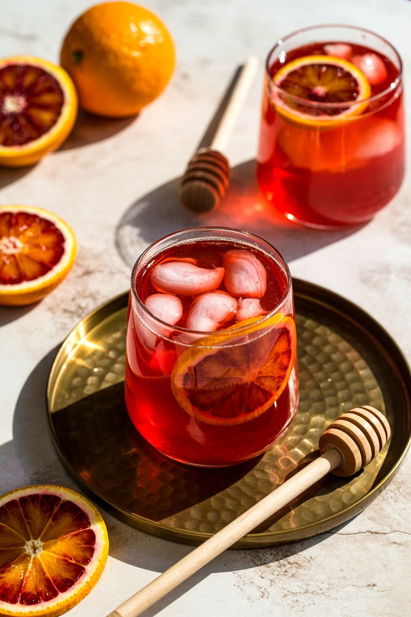 Blood Orange Mocktail - 25 Valentine's Day Non Alcoholic Drink Ideas