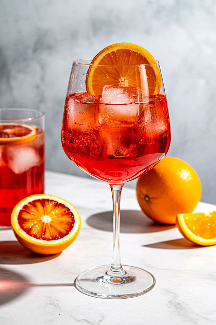 Blood Orange Spritz - 25 Valentine's Day Sparkling Drink Ideas