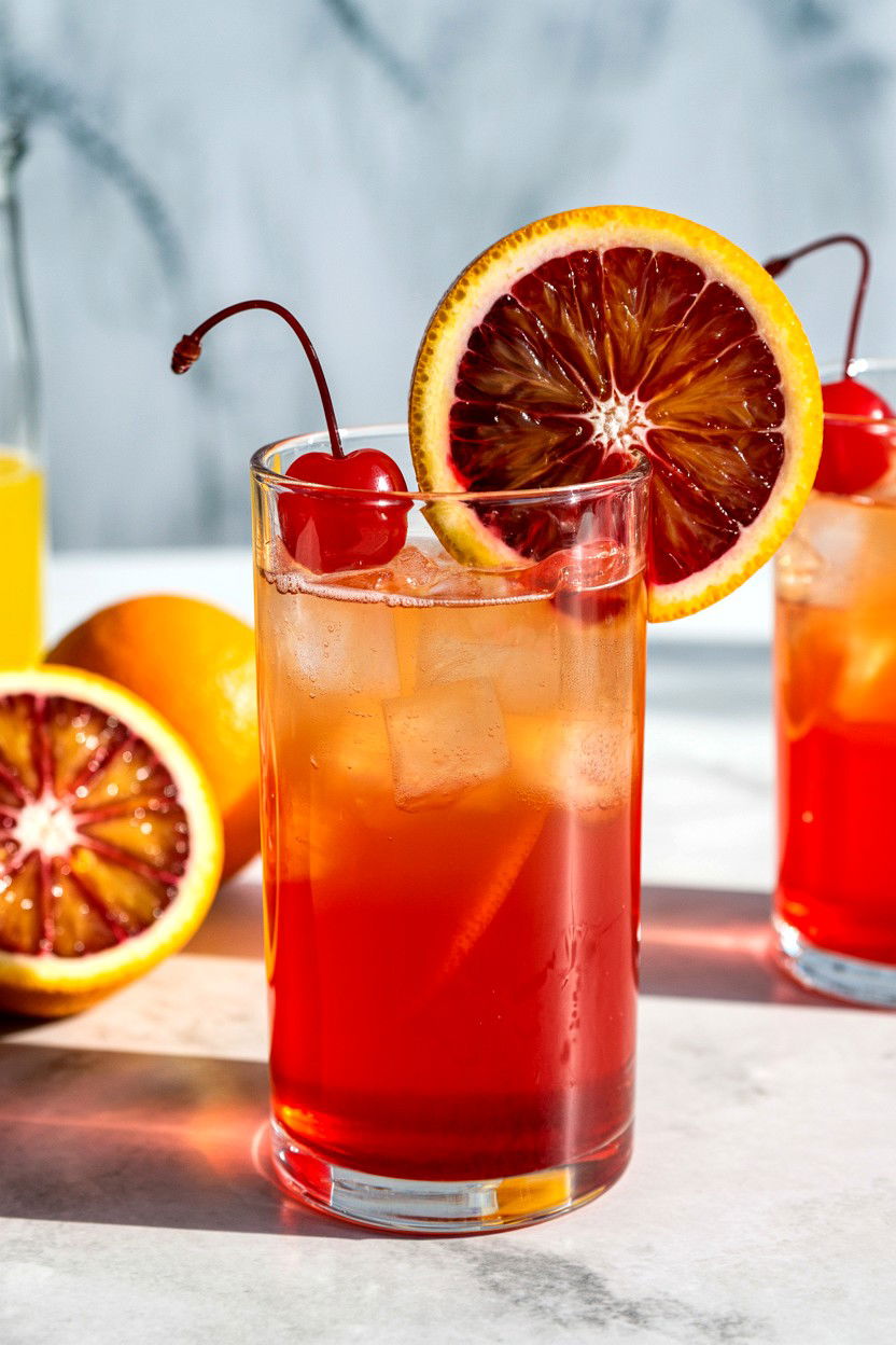 Blood Orange Tequila Sunrise - 25 Valentine's Day Tequila Cocktails