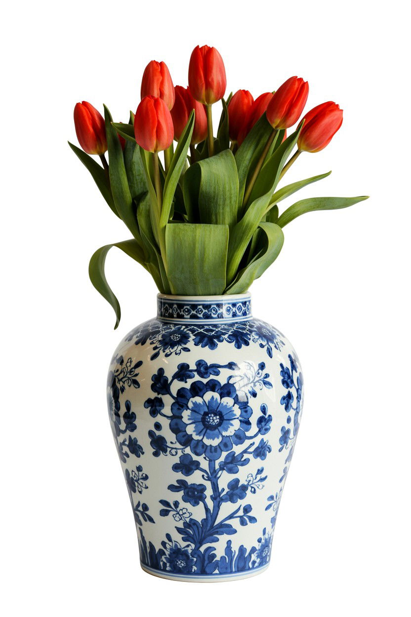 Blue And White Porcelain Vase - 25 Valentine's Day Flower Vase Ideas