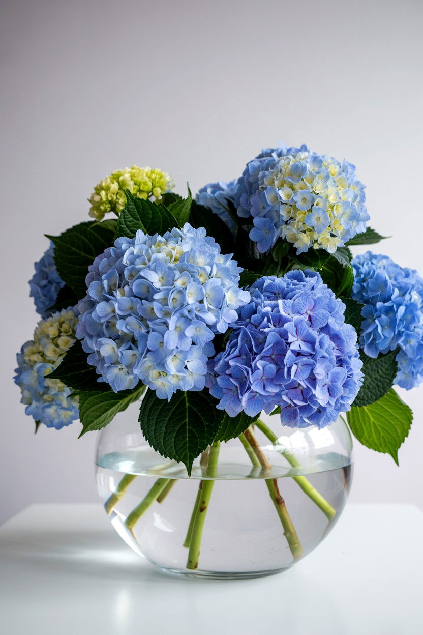 Blue Hydrangea Arrangement - 25 Valentine's Day Flower Delivery Ideas