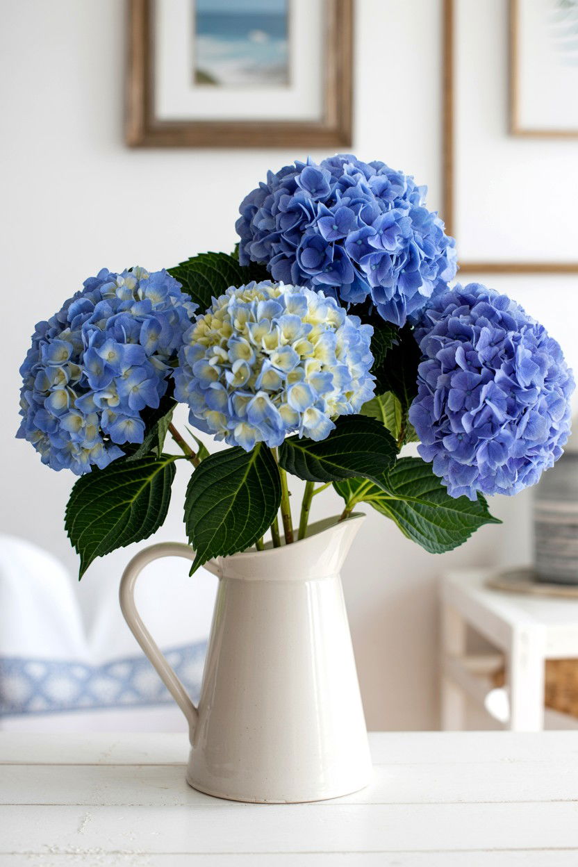 Blue Hydrangea Bouquet - 25 Valentine's Day Flower Gift Ideas