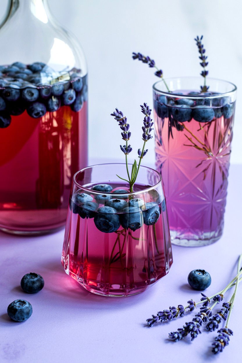 Blueberry Lavender Sangria - 25 Valentine's Day Sangria Ideas