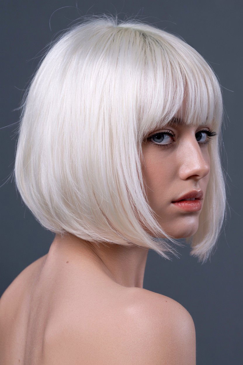 Blunt cut bob - 25 Valentine's Day Straight Hair Ideas