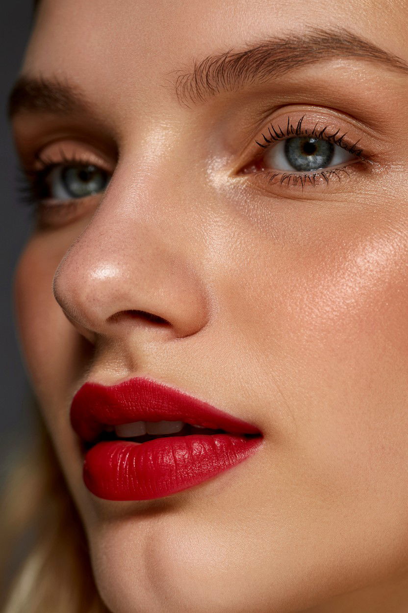 Blurry Red Lip - 25 Red Lip Valentine's Day Looks