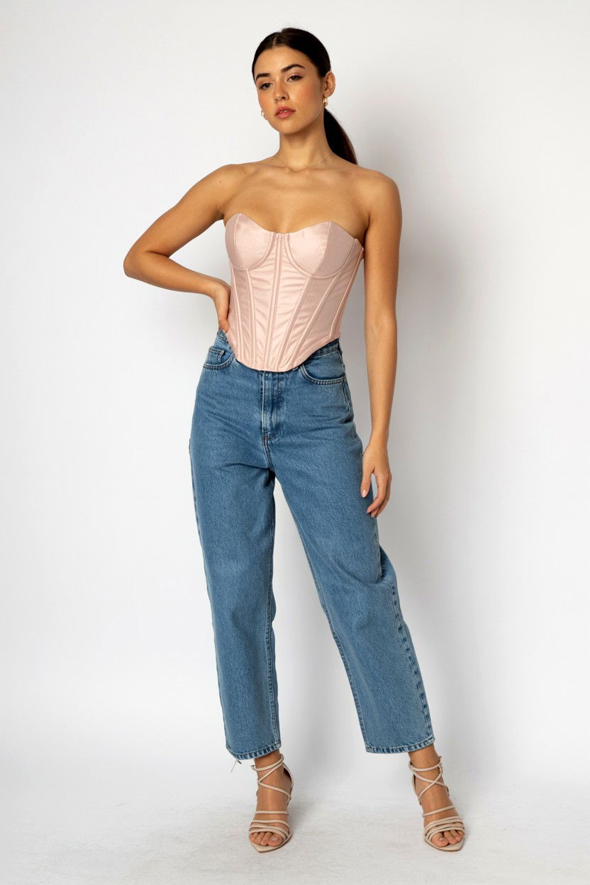 Blush Pink Corset Top - 25 Valentine's Day Blush Looks