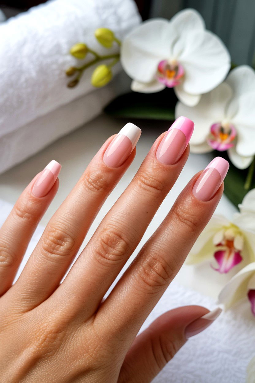 Blush Pink Gradient Nails - 25 Blush Pink Valentine's Day Nail Ideas