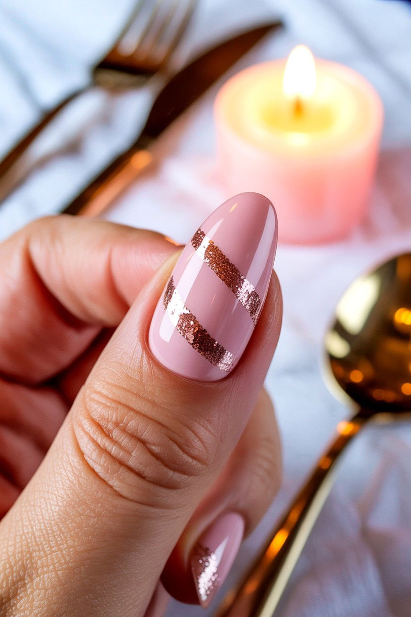 Blush Pink Rose Gold Nails - 25 Blush Pink Valentine's Day Nail Ideas