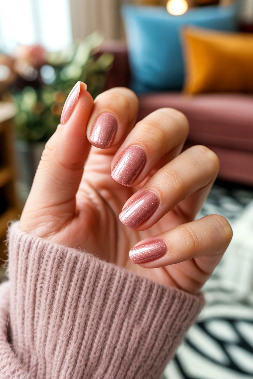 Blush Pink Velvet Nails - 25 Blush Pink Valentine's Day Nail Ideas