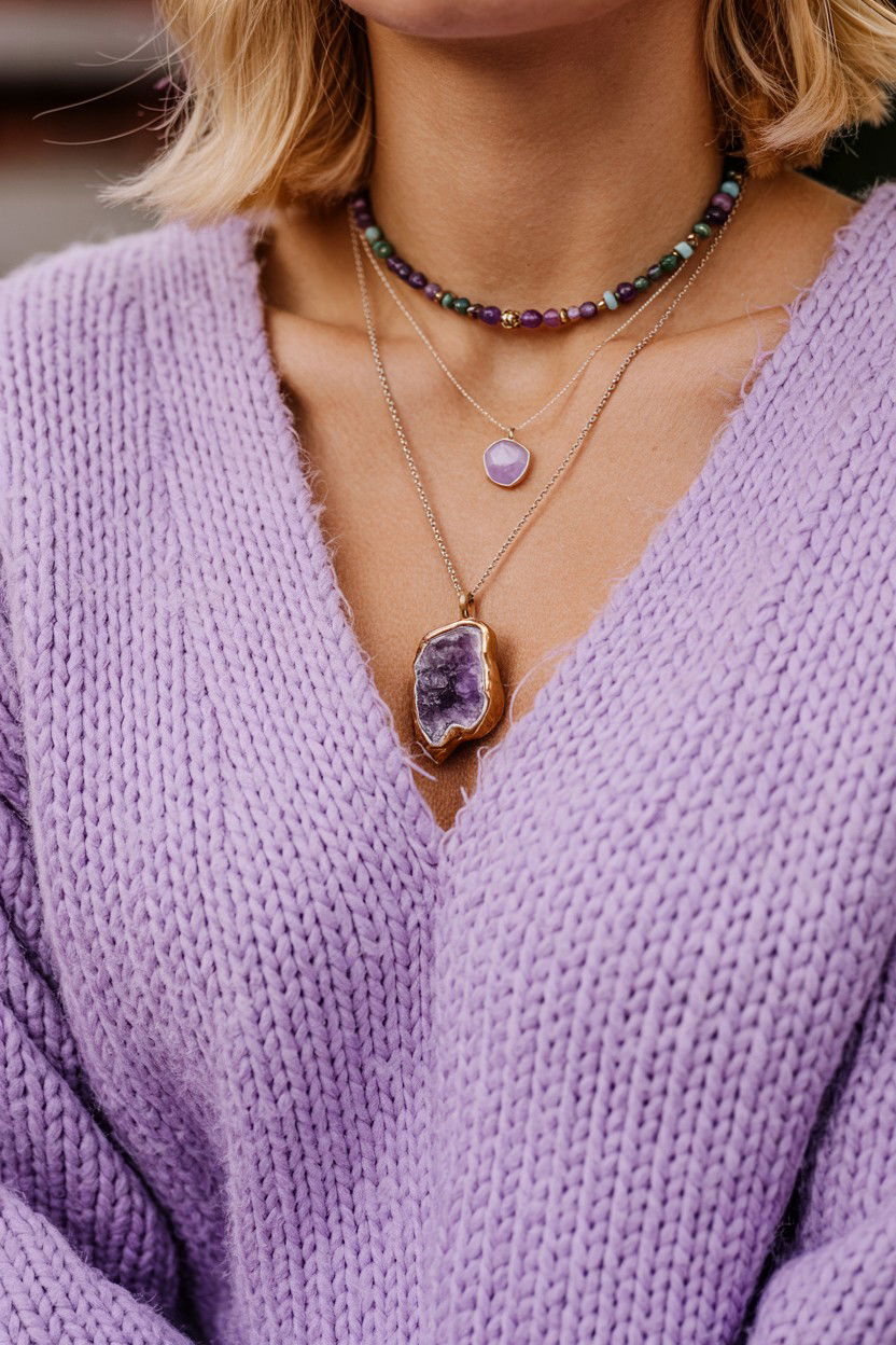 Bohemian Raw Stone Locket - 25 Valentine's Day Locket Ideas