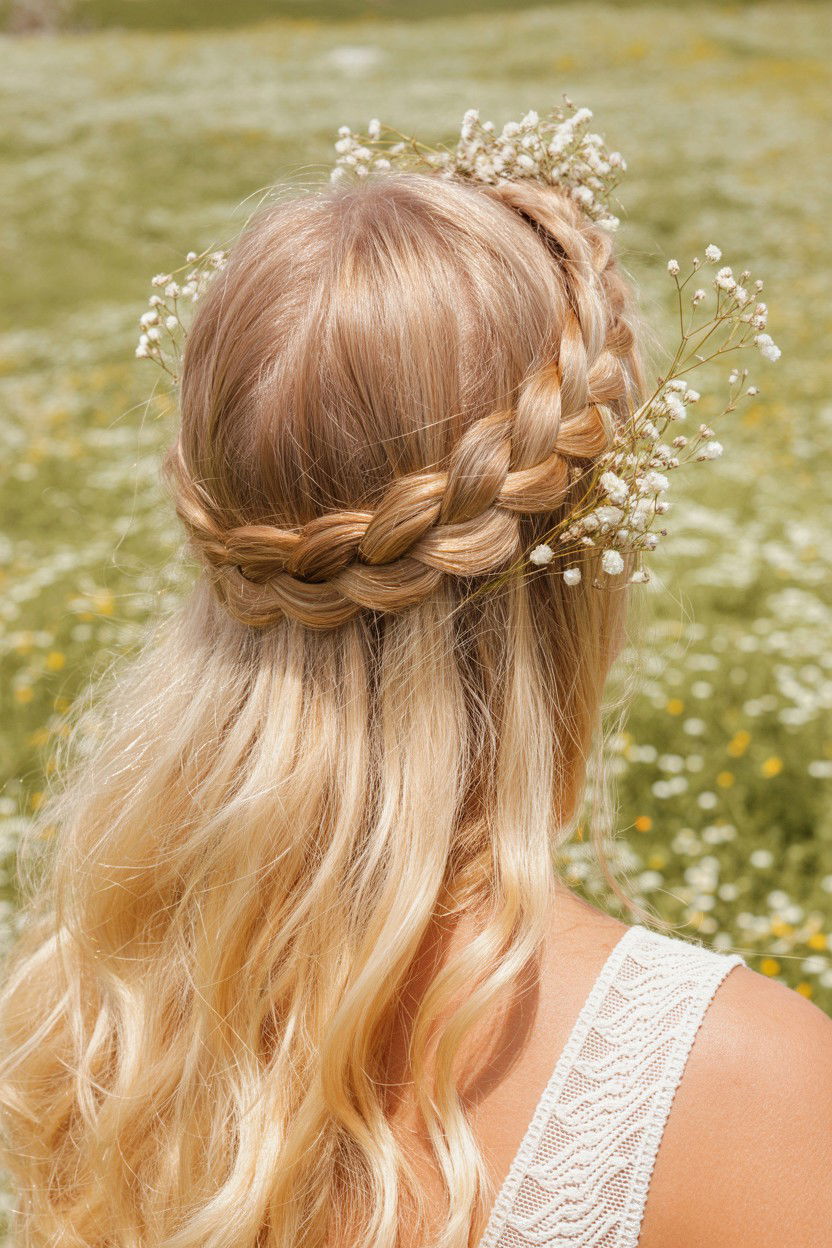 Boho Braided Crown - 25 Romantic Valentine's Day Hairstyles