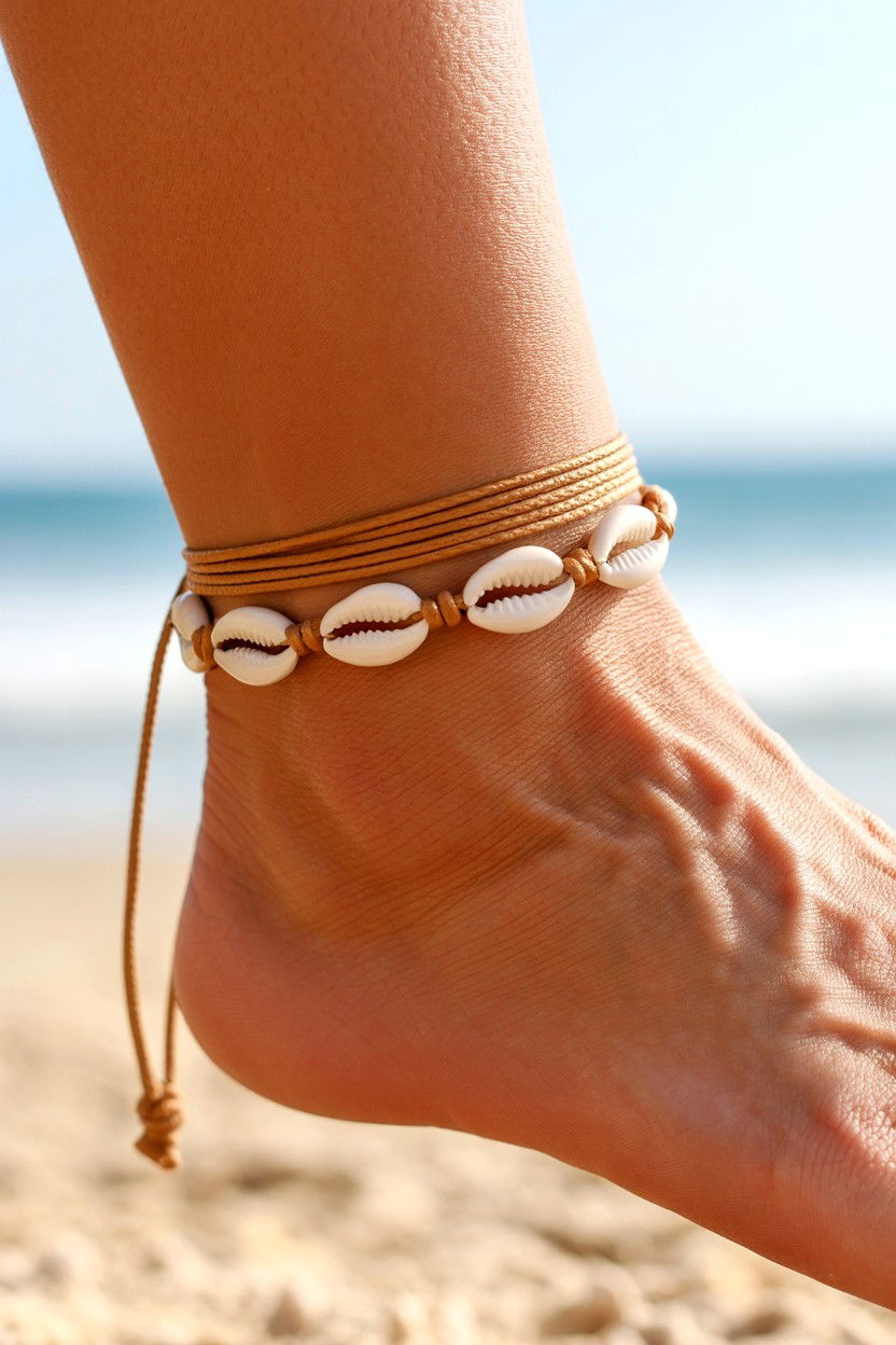 Boho Shell Anklet - 25 Valentine's Day Anklet Ideas