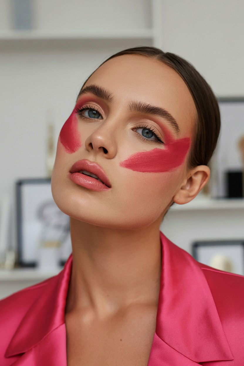 Bold Blush - 25 Bold Valentine's Day Makeup Ideas