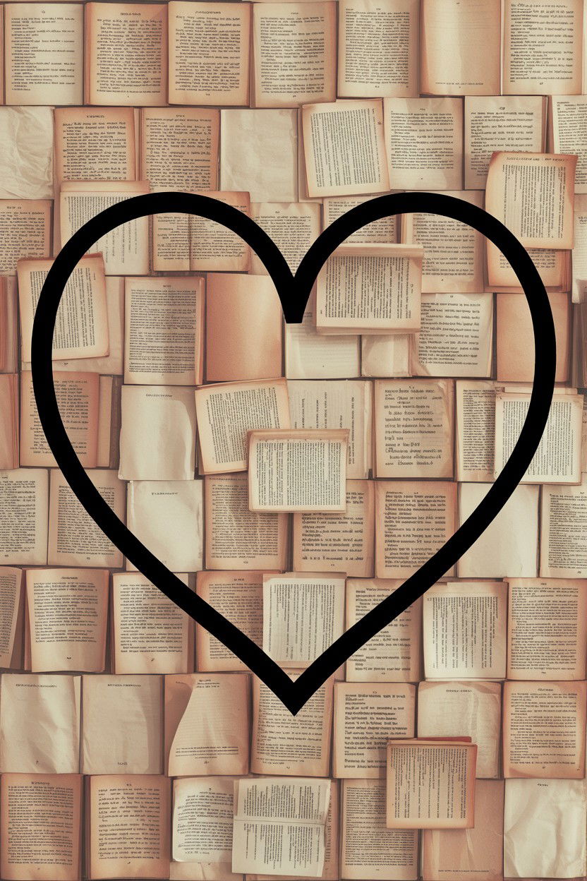 Book page heart - 25 Valentine's Day Photo Backdrop Ideas