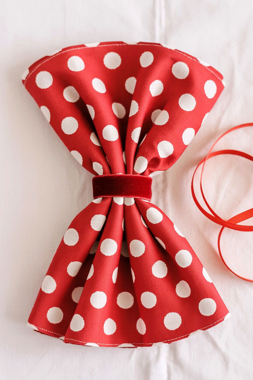 Bow Tie Napkin - 25 Valentine's Day Napkin Folding Ideas