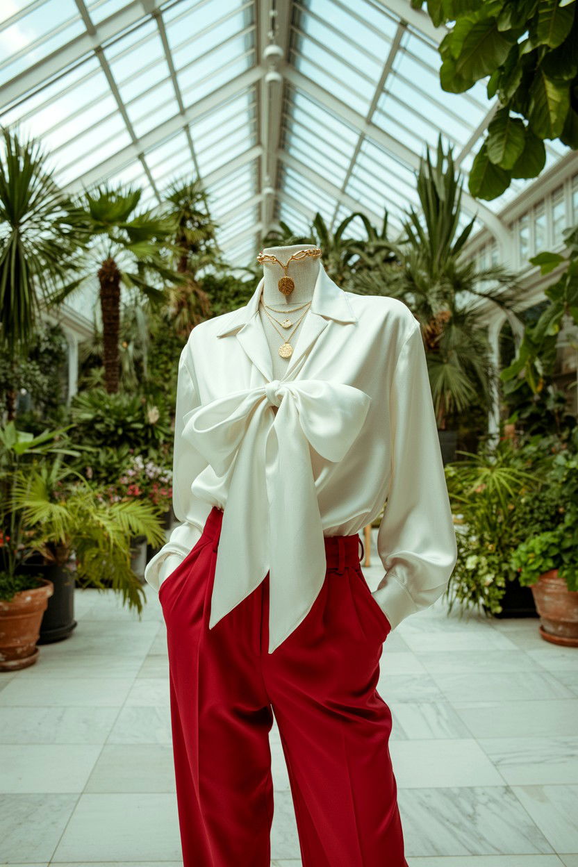 Bow detail top - 25 Classy Valentine's Day Outfits