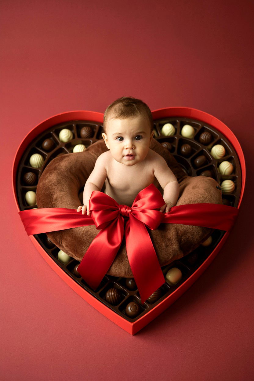 Box Of Chocolates - 25 Valentine's Day Baby Photo Ideas