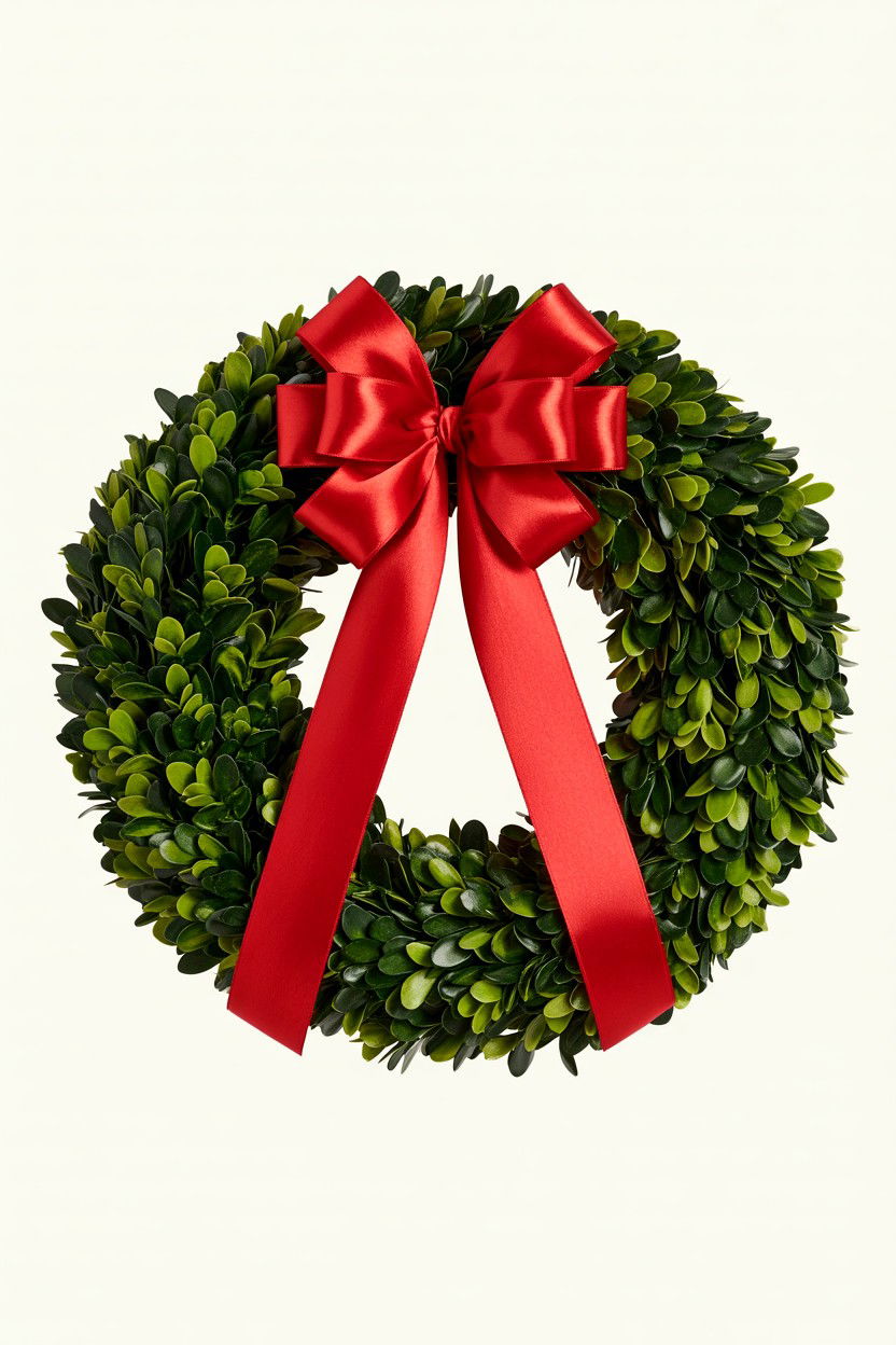 Boxwood Valentine Wreath - 25 Grapevine Valentine's Day Wreath Ideas